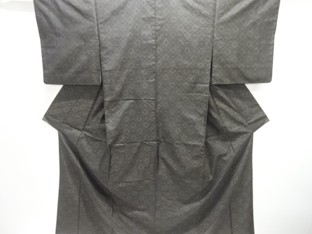 JAPANESE KIMONO / DORO OSHIMA TSUMUGI / WOVEN RHOMBUS